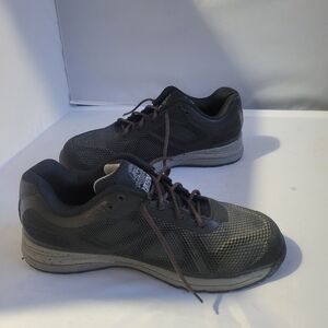 Brahma Safety Shoes Men's 9.5 Black Adan Steel Toe Slip Resistant Lace Up Work